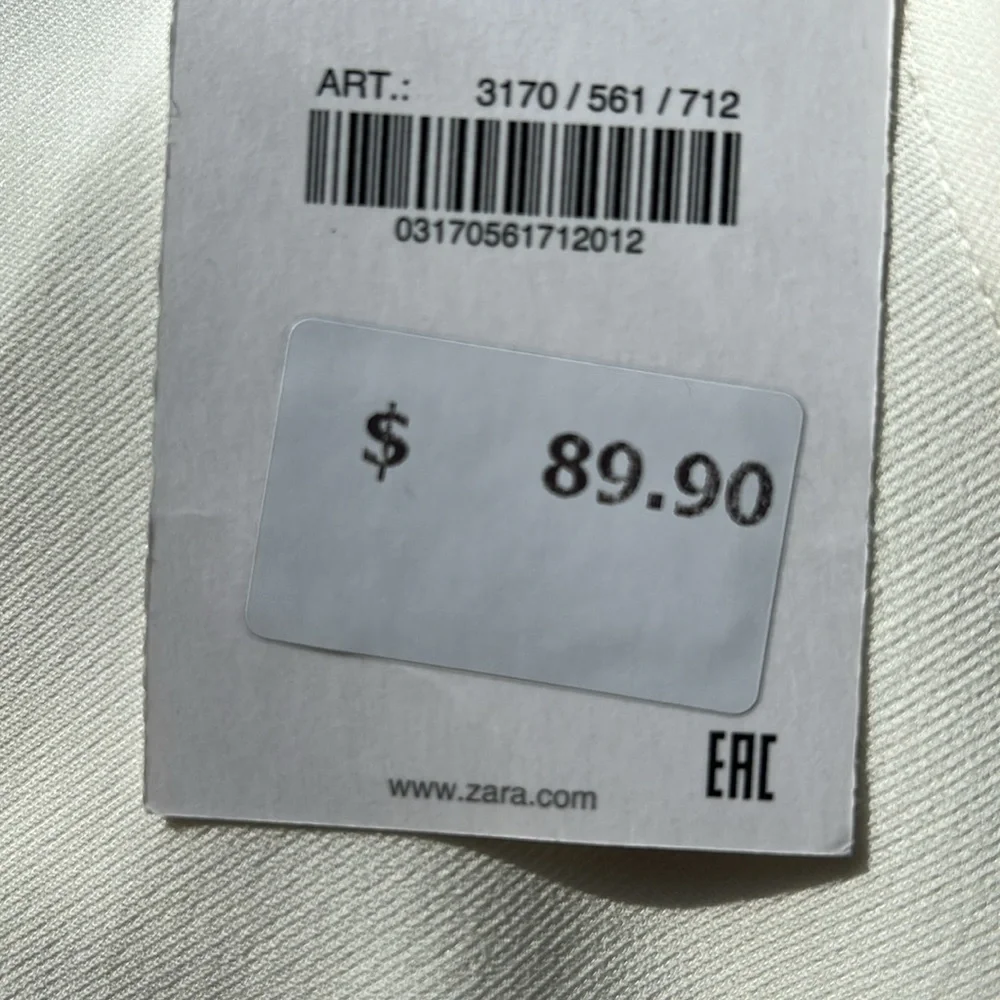 NWT ZARA Flowy Midi Dress Elegant White Maxi Dress - Picture 11 of 14